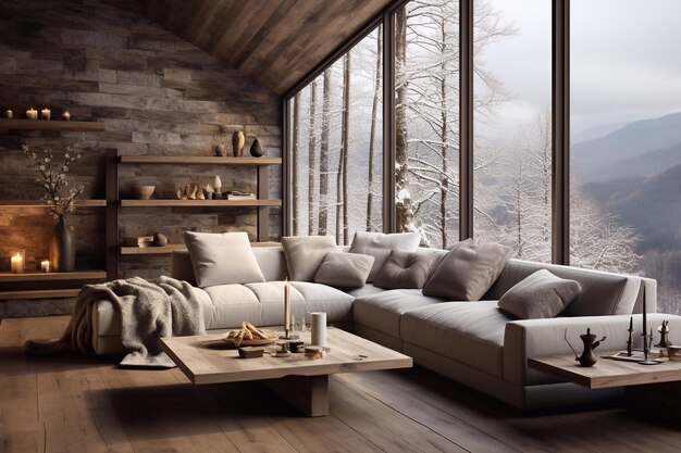 Шале-стиль в дизайне: квартира с уютными элементами горного дома